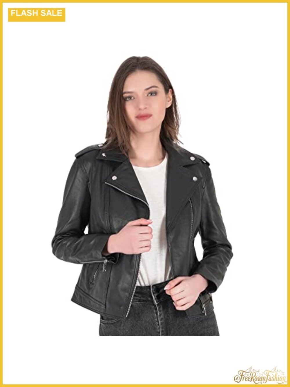 Leather Jacket for Women Real Leather Biker Moto Jacket